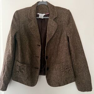 Blazer with Embroidered Pockets
